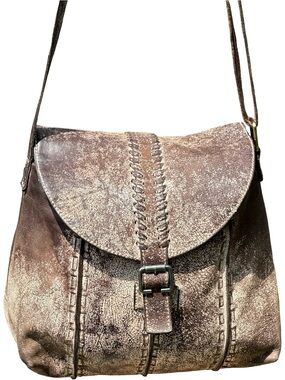 Latico Distressed Brown Leather Crossbody